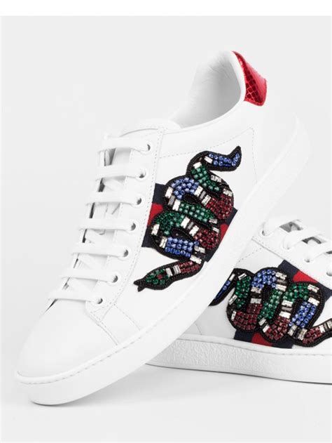 gucci snake sneaker|gucci embroidered snake sneakers.